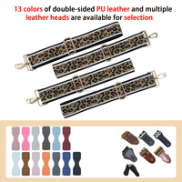 Sangle de sac large tendance imprimé léopard en polyester réglable avec crochet métallique doré pour sac à main – Grande vente