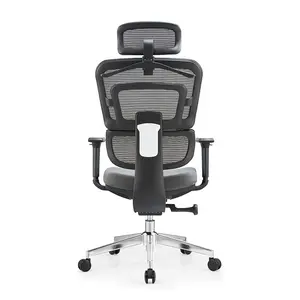 Modern Full Mesh High Back Lumbar Support Adjustable Headrest Ergonomic Swivel Office Chair With Footrest