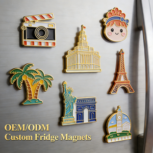 Imanes de Refrigerador de Esmalte Suave 2D 3D de Metal con Logotipo de Diseño Personalizado de Fábrica OEM, Imán de Refrigerador Personalizado - Product Image 1