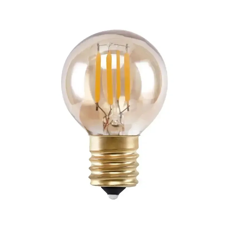 高品質琥珀色E273W2200KエジソンG40ミニアースライトゴールデントーン調光可能LED電球ラウンドボールストリング電球