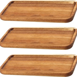 Plateaux de service rectangulaires en bois d'acacia massif, isolés thermiquement, pour le service du café et du thé dans les hôtels - Product Image 4