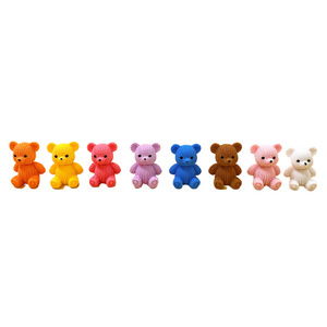 Mini Kit de Bijoux DIY Ours 3D de Dessin Animé, Outils d'Artisanat en Résine Plastique Couleur Unie pour Accessoires Faits Main, Printemps 2023, Origine Yiwu - Product Image 1