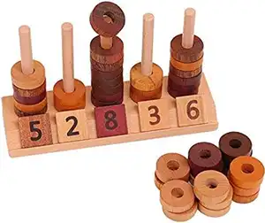 Tellen Van Houten Speelgoed Voor Kinderen: Montessori Wiskunde Wiskundespeelgoed Met Nummerblokken En Vormsorteerder Voor Vroeg Leren