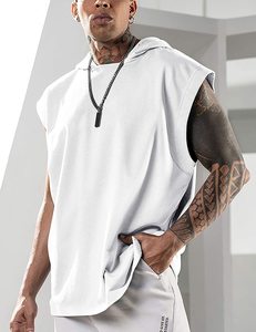 Pullover Casual da <span class=keywords><strong>Uomo</strong></span>, Sportivo e per il Tempo Libero, <span class=keywords><strong>Gilet</strong></span> con Cappuccio di Tendenza Europea e Americana, Vestibilità Ampia - Product Image 5
