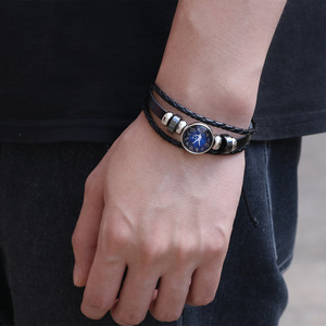 Pulsera de Cuero Qinuo con 12 Constelaciones, Bisel de Aleación de Zinc, Joyería para Regalo - Product Image 3