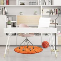 Badematten, Badematte mit Basketball-Muster, Teppich für Innenräume, Wohnzimmer- und Schlafzimmerteppich, Kunstwoll-Teppich mit Aufdruck
