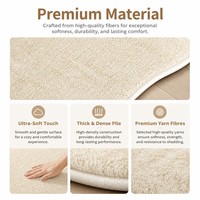 Textured Cream Solid Color Living Room Carpet Custom Nordic Plain Area Rug Non-slip Wear-resistant Noise-reducing Polyester OEM