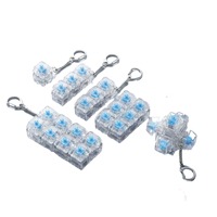 High-transparency Plastic Button Stress-relief Mechanical Keyboard Keycap Keychain Pendant Toy