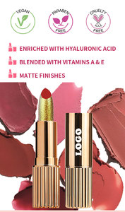 OCHAIN 24 Couleurs Or Rouge À Lèvres Mat Or Rouge À Lèvres Imperméable Longue Durée Naturel Mat Rouge À Lèvres - Product Image 3