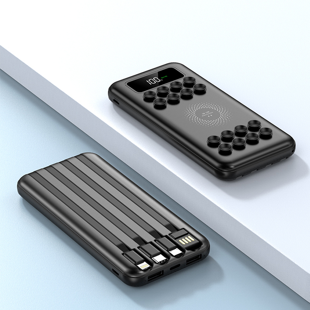 Factory Wholesales New Magnet Suction Power Bank 10000mAh Portable Battery Charger Qi Wireless Power Bank