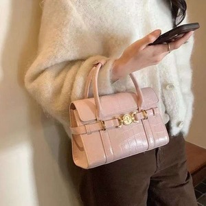 Borsa a Mano Elegante <span class=keywords><strong>Rosa</strong></span> Chiaro con Logo Personalizzato, Effetto Coccodrillo, Mini Satchel per Signore d'Ufficio, Novità 2026, Vendita all'Ingrosso - Product Image 2