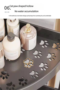 주방 및 욕실 거실 바닥 스탠딩 캐비닛 용 다층 코너 수납 선반 - Product Image 3