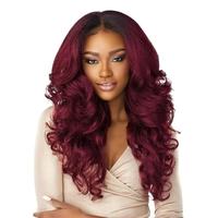 Nouvelle perruque longue bouclée noire volumineuse à raie centrale pour femme, style européen et américain, en fibre haute température, pour le commerce transfrontalier