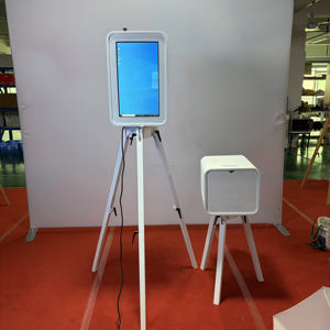 Nieuwe vintage fotohokje in houten stijl voor <span class=keywords><strong>iPad</strong></span> & DSLR camera's, capaciteit 15 personen, self-service print, kleuraanpassing mogelijk - Product Image 2