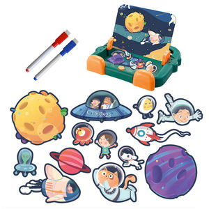 Mainan pendidikan anak, papan gambar magnetik papan putih dengan Set Puzzle magnetik <span class=keywords><strong>2</strong></span> In 1 - Product Image 2