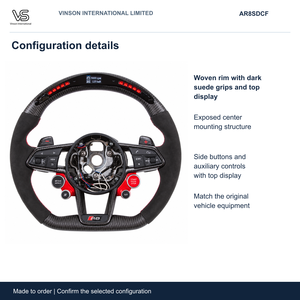 Setir Mobil Berbahan Serat Karbon untuk Audi R8 Open Center Konfigurasi Terpilih AR8SDCF - Product Image 2