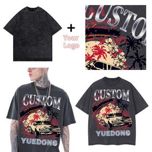 Venta al por mayor personalizado Digital DTG impreso peso pesado de gran tamaño gota hombro grueso 100% algodón hombres mujeres camiseta Unisex - Product Image 4