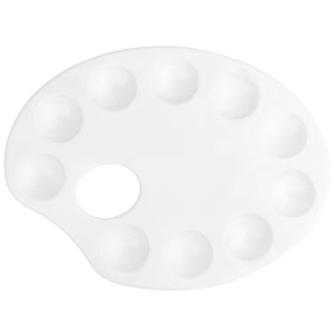 Palette品牌学校美术用品塑料调色板水彩颜料陶瓷艺术调色板长方形白板 - Product Image 3