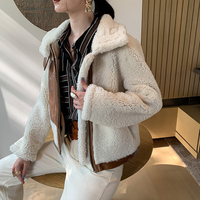 Echte Shearling Jacke Damen Winter Pelzjacke Schafflederjacke