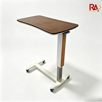 Table de lit réglable en hauteur en bois pour hôpital, marque RA, modèle RA-Z01, garantie 1 an