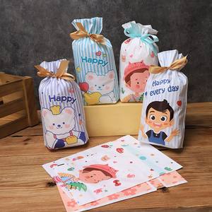 Bolsa portátil con cordón y lazo, diseño navideño, para regalos de Navidad y Año Nuevo, bolsa para empacar pasteles y galletas. - Product Image 2