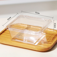 Nouvelle boîte d'emballage en plastique dur pour pâtisserie, biscuits, desserts, boîte transparente pour tiramisu, boîte en plastique transparente avec couvercle