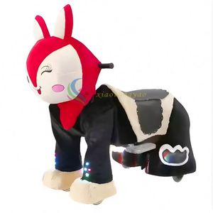 Vente directe usine – Voiture électrique en peluche pour enfants, à batterie, avec projecteur, motif animal, à pédales, télécommandée, démarrage facile - Product Image 4