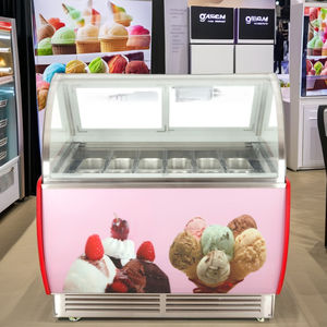 Présentoir de boulangerie circulaire support de <span class=keywords><strong>réfrigérateur</strong></span> armoire de <span class=keywords><strong>réfrigérateur</strong></span> de crème glacée vitrine de bonbons réfrigérée - Product Image 1
