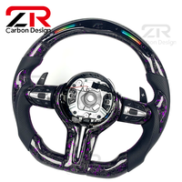 Volant sport en fibre de carbone forgée personnalisé avec affichage LED amélioré pour BMW Série F X3 F30 F20 F22 M2 M5