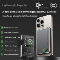 Cargador Portátil Inalámbrico Ultrafino Magnético de Aleación con Certificación 3C, Batería de Polímero de Litio, Carga Súper Rápida de 20W