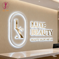 Letrero Luminoso para Interiores, Recepción de Spa, Nombre de Marca Personalizado, Letrero de Metal con Retroiluminación 3D, Logotipo de Salón de Belleza para Negocios