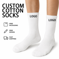 Chaussettes personnalisées en tricot respirant et antibactérien, avec semelle en tissu éponge, pour l'entraînement sportif, la mode décontractée, unisexe, pour jeunes