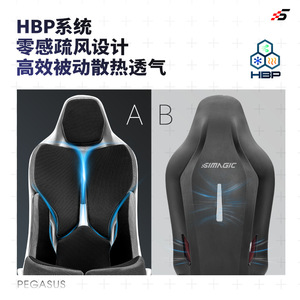 Simagic สีแดง + คาร์บอนสีดำ <span class=keywords><strong>pega</strong></span> SUS เก้าอี้เล่นเกมจำลองการแข่งเก้าอี้เล่นเกมออกแบบตามหลักสรีรศาสตร์ - Product Image 3