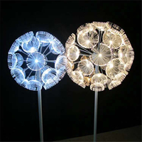 Lumière extérieure 3d géante LED à motif de fleurs de pissenlit en fibre optique Uplumin