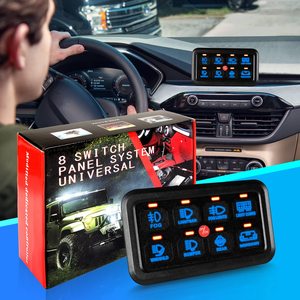 Autres accessoires d'éclairage de voiture 12 Volts Aux <span class=keywords><strong>Light</strong></span> 8 gangs panneau d'interrupteur avec boîtier de commande de Circuit - Product Image 1