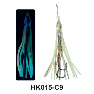 Señuelo <span class=keywords><strong>de</strong></span> <span class=keywords><strong>pesca</strong></span> suave para <span class=keywords><strong>pesca</strong></span> <span class=keywords><strong>en</strong></span> alta mar, tipo falda <span class=keywords><strong>de</strong></span> pulpo y <span class=keywords><strong>calamar</strong></span>, con anzuelo <span class=keywords><strong>de</strong></span> asistencia triple, para movimiento lento y luminoso - Product Image 6