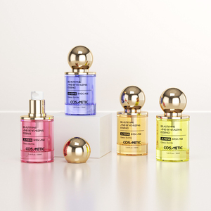 Vòng Shape Frosted Luxury Skincare Bao Bì Set Lotion Huyết Thanh Chai Và Jar Với Nắp Tròn - Product Image 3