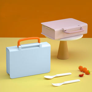 Boîte à <span class=keywords><strong>lunch</strong></span> carrée Bento sac à dos résistant au plomb de haute qualité pour enfants-Matériaux sûrs Empilable écologique 3 comparaisons incluses - Product Image 3