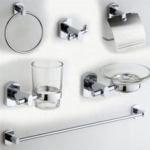 Juego de 6 Accesorios de Baño de Diseño Europeo, Placa de Aleación de Zinc Cromada - Product Image 6