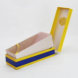 Boîte d'emballage de vin de luxe personnalisée boîte à couvercle rabattable simple face réutilisable haut de gamme avec insertion boîte deux pièces de gaufrage exquis - Product Image 4