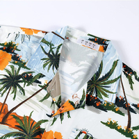 Chemises boutonnées hawaïennes Aloha pour hommes pour la fête de camp de plage d'été à manches courtes avec impression personnalisée OEM