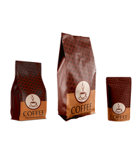 Bolsas de Café Personalizables con Válvula de Aluminio, Capacidad de 100g, Diseño de Fondo Cuadrado a Prueba de Humedad para Café, Gelatina y Snacks - Venta al por Mayor