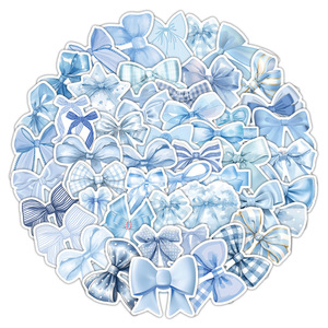 Pegatinas Decorativas Adhesivas con Lazo Azul de Dibujos Animados, Impermeables, Estilo Nórdico, de Alta Calidad - Product Image 5