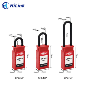 Cadenas de sécurité isolé <span class=keywords><strong>Lockey</strong></span> OTO 38 mm à anse en acier, installation facile, clés identiques, finition polie, modèles EP-8521~EP-8524 - Product Image 2