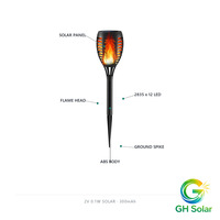 Lampe solaire à pilier IP65 étanche, style chinois moderne, pour cour, villa, portail, éclairage paysager