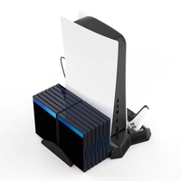 Chargeur double, station de charge 4 USB, support vertical, ventilateur de refroidissement, organisateur de jeux, station d'accueil pour console Sony PS5, accessoires de jeu
