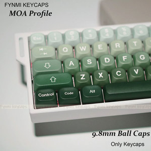 Fynmi MOA Profile Ball Cap Gradient Vert/Gris <span class=keywords><strong>PBT</strong></span> Dye-Sublimation Keycaps 132 <span class=keywords><strong>Touches</strong></span> ANSI/ISO Keycaps pour Clavier Mécanique - Product Image 5