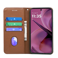 Étui portefeuille à rabat avec support pour Motorola Edge 50 Fusion G52J 5G II G53Y G53J G53S G84 E14 G04s G24, fermeture magnétique