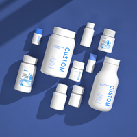 Capsules en HDPE, comprimés, flacons en plastique pour compléments alimentaires, pilules, vitamines, flacons vides ronds de 150 ml et 500 ml