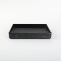 Assiette carrée noire mate en mélamine pour viande, gâteau de viande, service de plats chinois, hot pot, barbecue coréen, grillade japonaise, assiette empilable